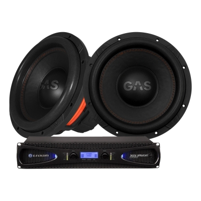 Crown XLS-2502 z 2x GAS MAX S1-12D1, zestaw subwoofera do samodzielnego montażu