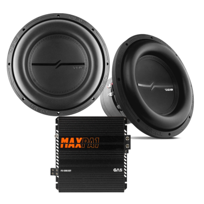 2-pack DS18 ZXI12.4D i GAS MAX PA1-3000.1DZ1, zestaw basowy