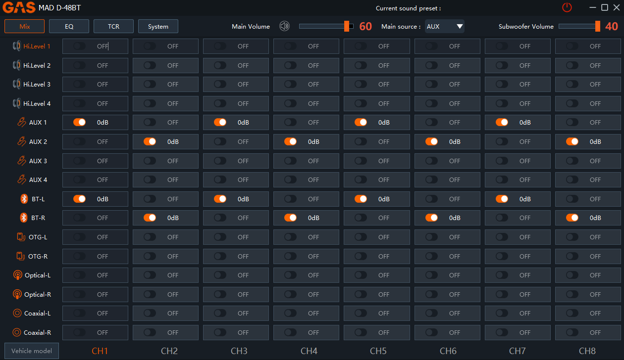 Ekran Input/Output w oprogramowaniu DSP