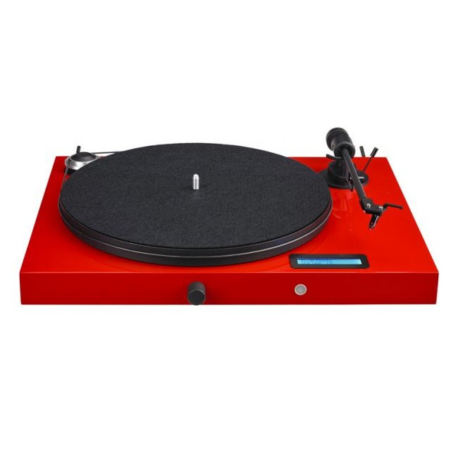 Pro-Ject Jukebox E1, gramofon z wbudowanym wzmacniaczem, czerwony