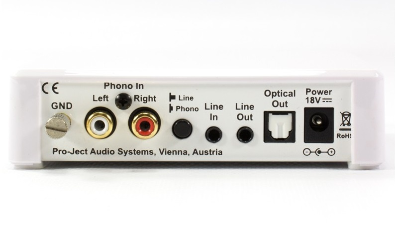 Pro-Ject Optical Box E Phono, stopień RIAA z wyjściem optycznym, biały