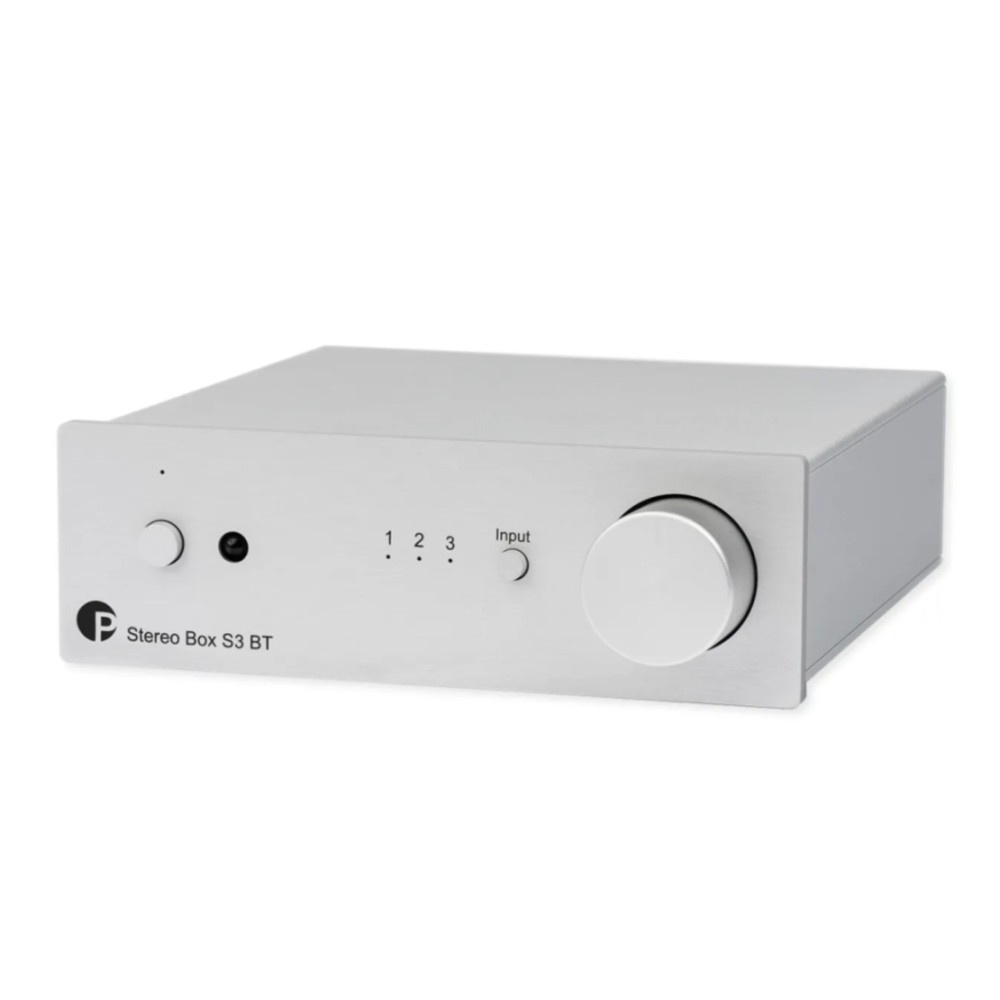 Pro-Ject Stereo Box S3 BT, wzmacniacz stereofoniczny, srebrny