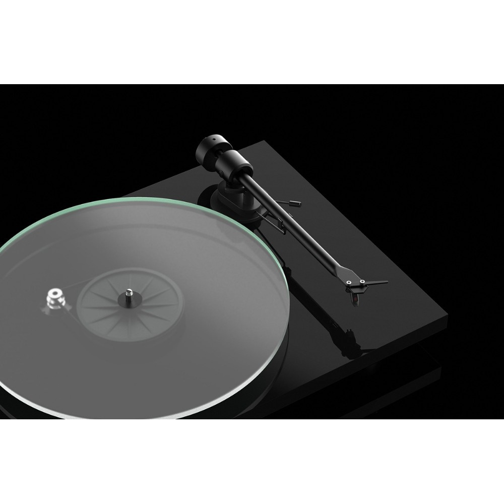Pro-Ject T1 EVO gramofon z wkładką OM10, fortepianowa czerń