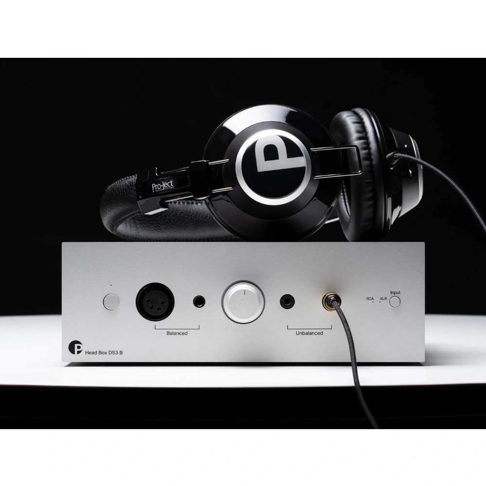 Pro-Ject Head Box DS3 B, zbalansowany wzmacniacz słuchawkowy, srebrny