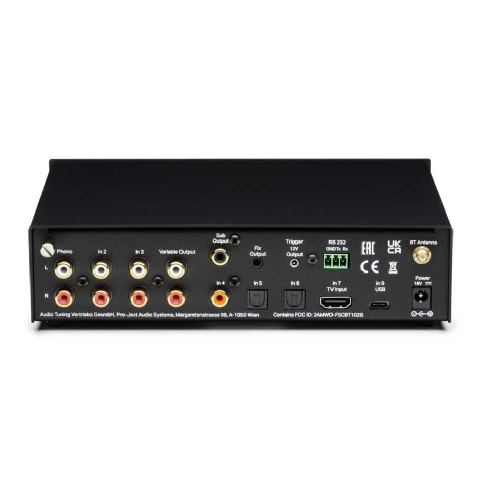 Pro-Ject Pre Box S3, kompaktowy przedwzmacniacz z Bluetooth i DAC, czarny