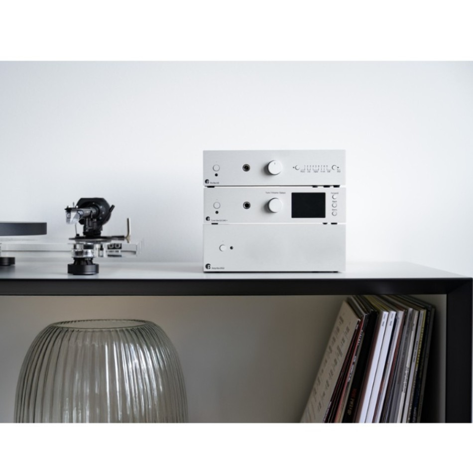 Pro-Ject Pre Box S3, kompaktowy przedwzmacniacz, srebrny