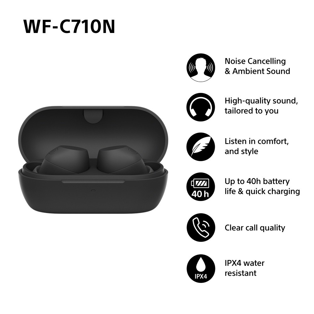 SONY WF-C710N słuchawki true wireless, czarny