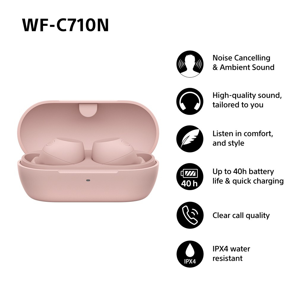 SONY WF-C710N słuchawki true wireless, różowy