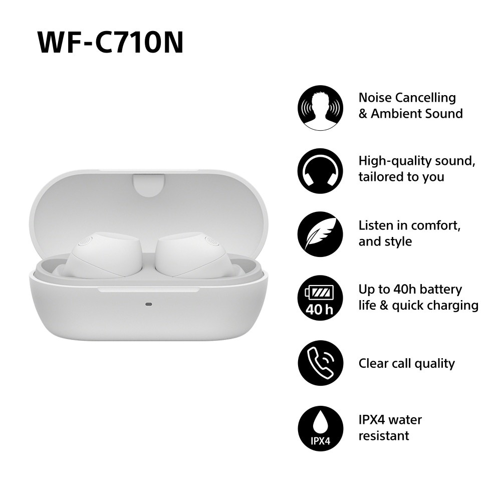 SONY WF-C710N słuchawki true wireless, biały