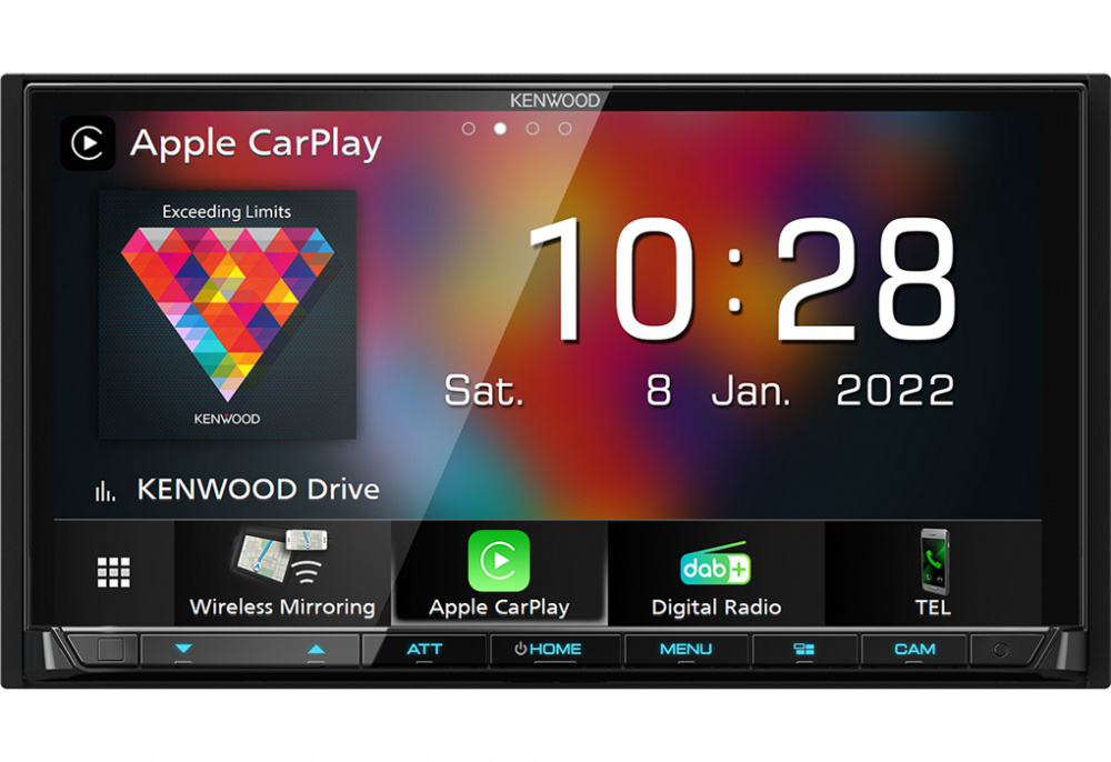 Kenwood DMX8021DABS, radio samochodowe z DAB+, bezprzewodowym CarPlay i Android Auto