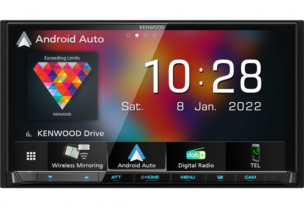 Kenwood DMX8021DABS, radio samochodowe z DAB+, bezprzewodowym CarPlay i Android Auto