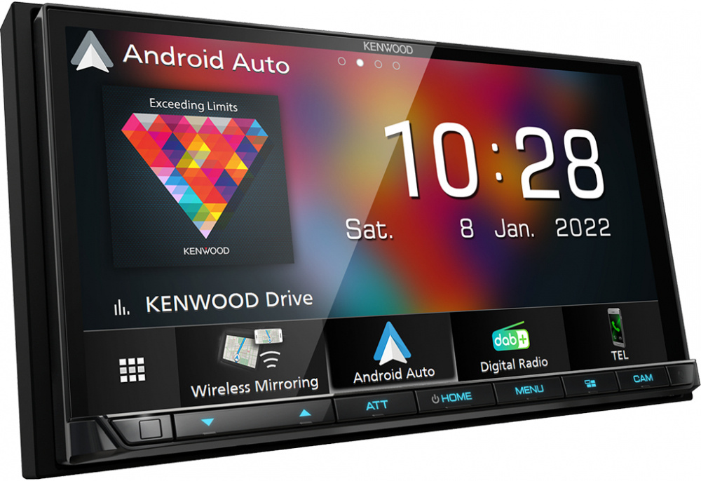 Kenwood DMX8021DABS, radio samochodowe z DAB+, bezprzewodowym CarPlay i Android Auto