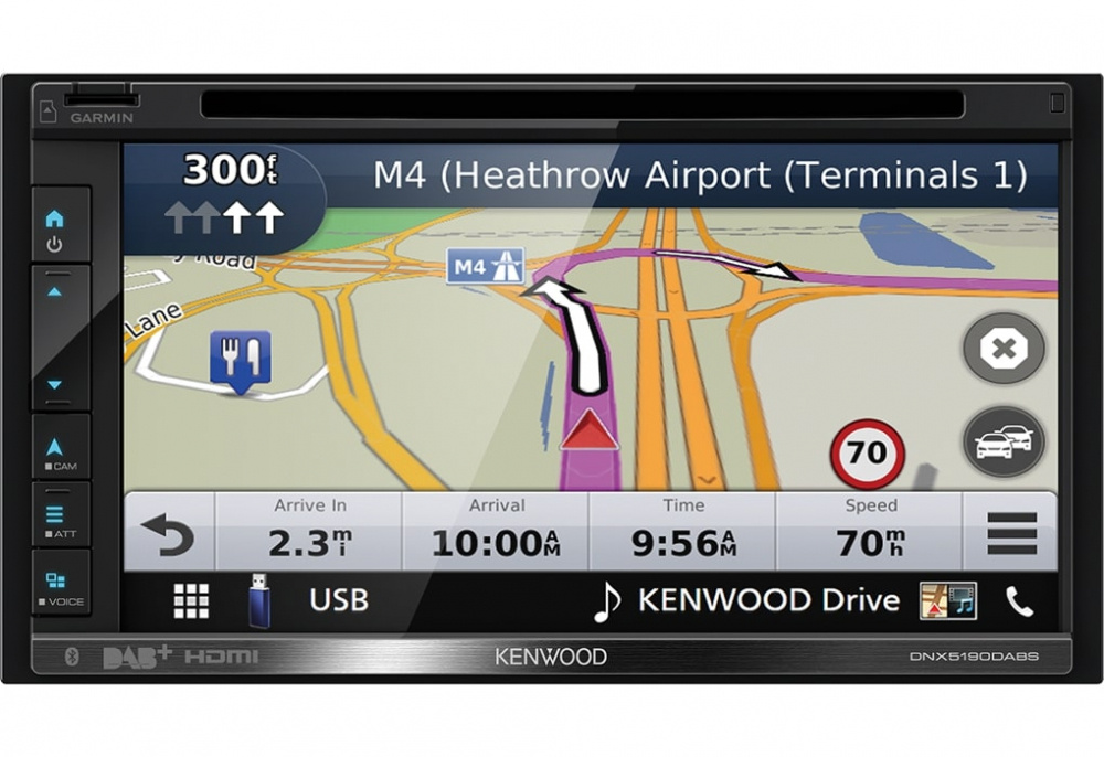 Kenwood DNX5190DABS, inteligentne radio samochodowe z nawigacją, DAB+ i odtwarzaczem CD