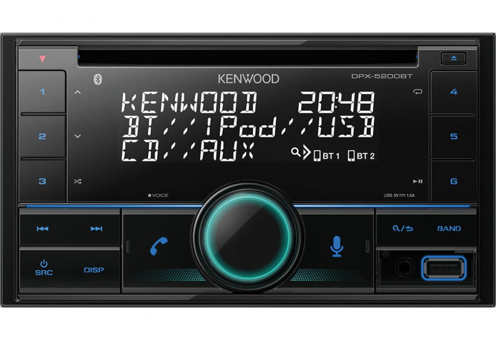 Kenwood DPX-5200BT, radio samochodowe z Bluetooth, AUX i odtwarzaczem CD
