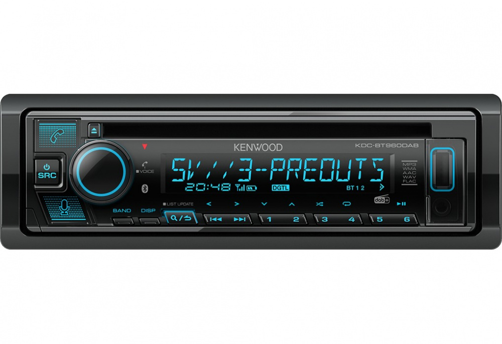 Kenwood KDC-BT960DAB, radio samochodowe z Bluetooth i DAB+ oraz 3 parami wyjść niskopoziomowych 5V