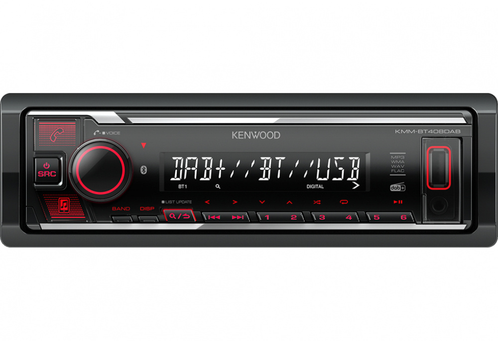 Kenwood KDC-BT408DAB, radio samochodowe z Bluetooth, krótka obudowa i DAB+