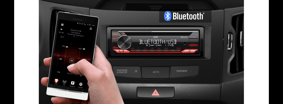 JVC KD-T822BT, radio samochodowe z Bluetooth, odtwarzaczem CD, AUX i USB