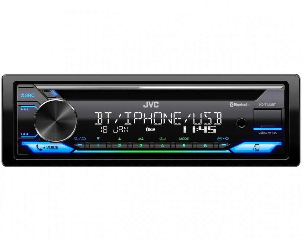 JVC KD-T922BT, radio samochodowe z Bluetooth i zestawem głośnomówiącym