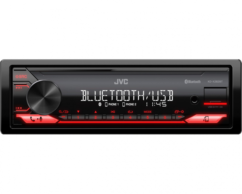 JVC KD-X282BT, radio samochodowe z Bluetooth i krótką obudową