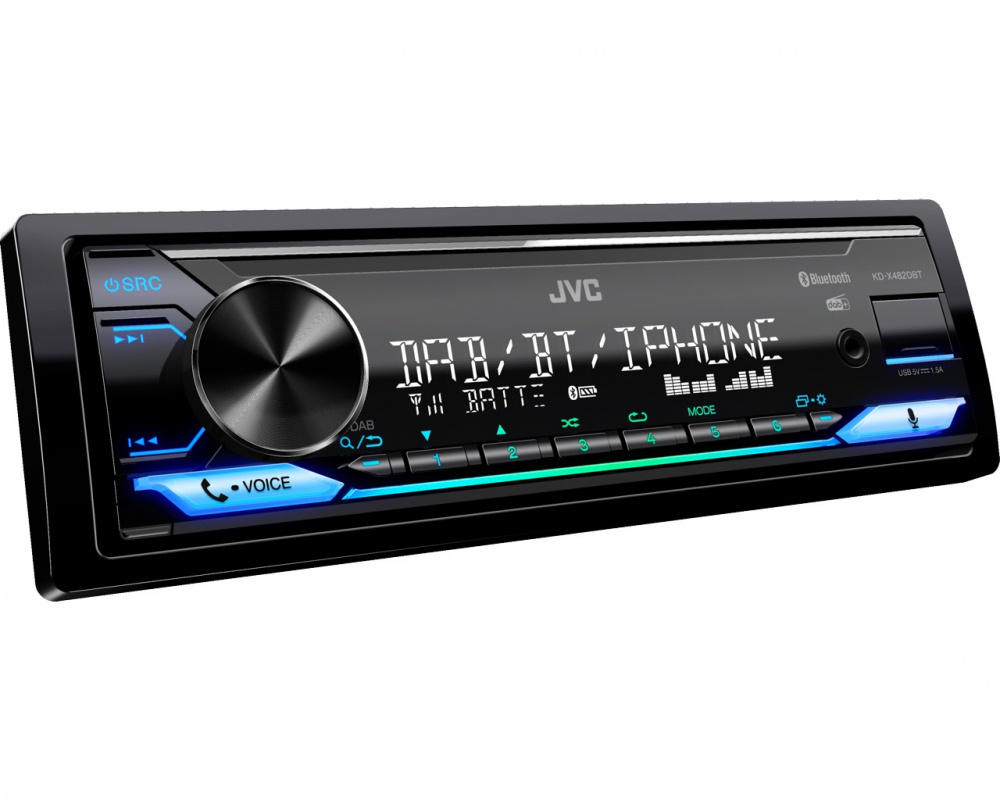 JVC KD-X482DBT radio samochodowe z Bluetooth, AUX/USB i DAB+