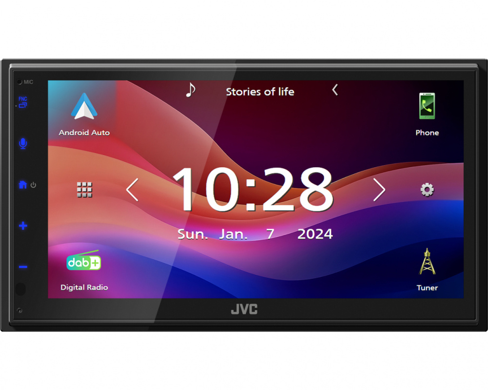 JVC KW-M595DBT, radio samochodowe z DAB, CarPlay, Android Auto i 2+1 parami wyjść niskopoziomowych