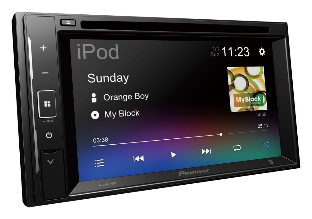 Pioneer AVH-A240BT, radio samochodowe z Bluetooth, DVD i 3 parami wyjść niskopoziomowych