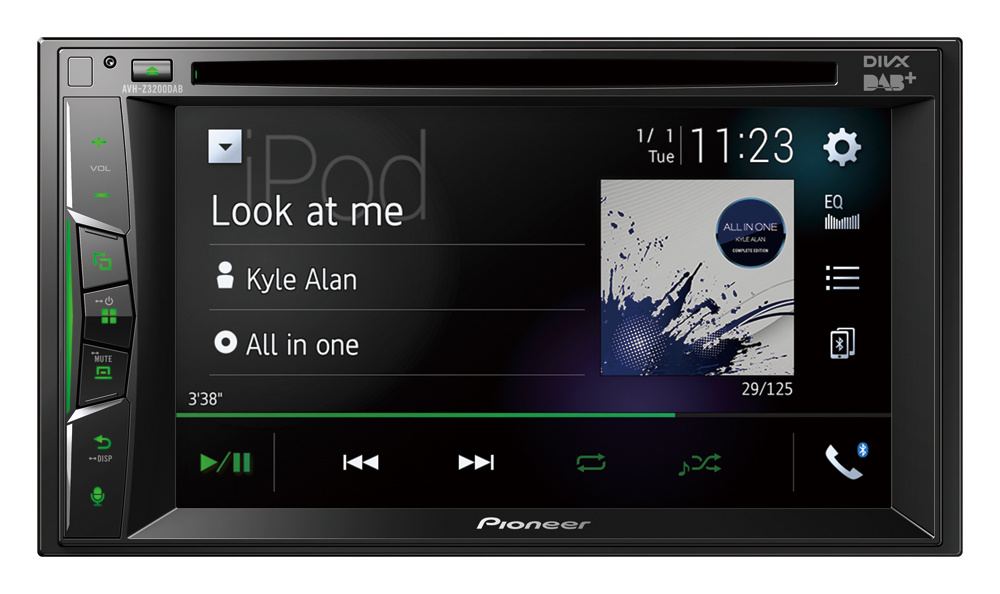 Pioneer AVH-Z3200DAB, radio samochodowe z Apple CarPlay, Bluetooth i DAB+