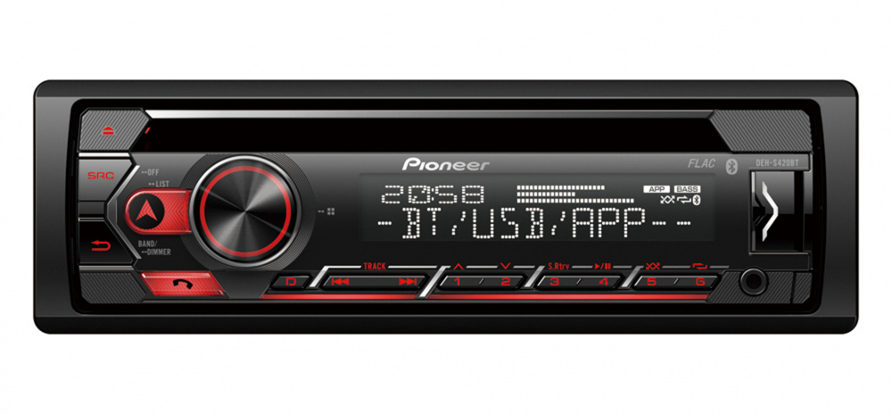 Pioneer DEH-S420BT, radio samochodowe z Bluetooth, AUX i USB