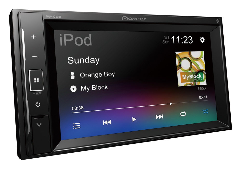 Pioneer DMH-A240BT, radio samochodowe z Bluetooth i 3 parami wyjść niskopoziomowych