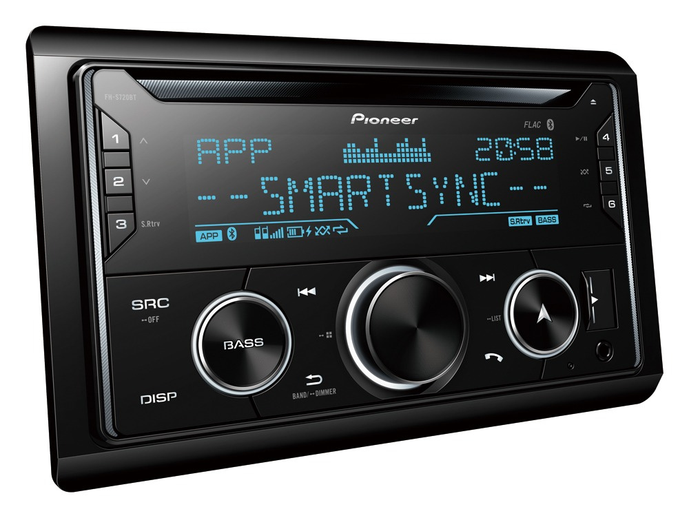 Pioneer FH-S720BT, radio samochodowe z Bluetooth, CD i 3 pary wyjść niskopoziomowych