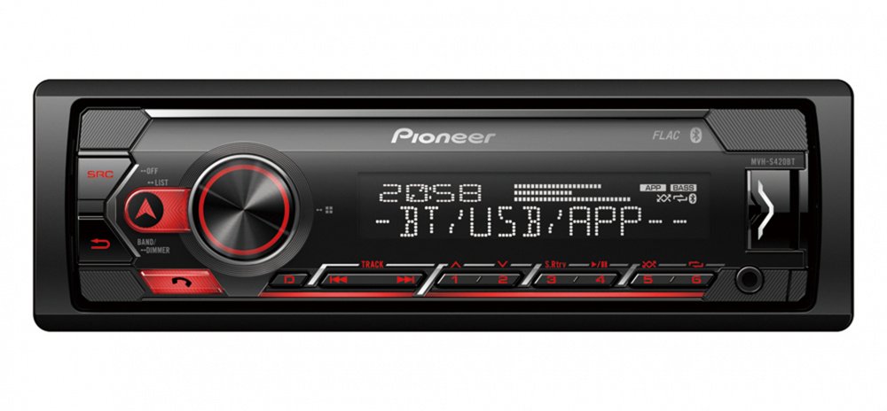 Pioneer MVH-S420BT, radio samochodowe z Bluetooth, AUX i USB