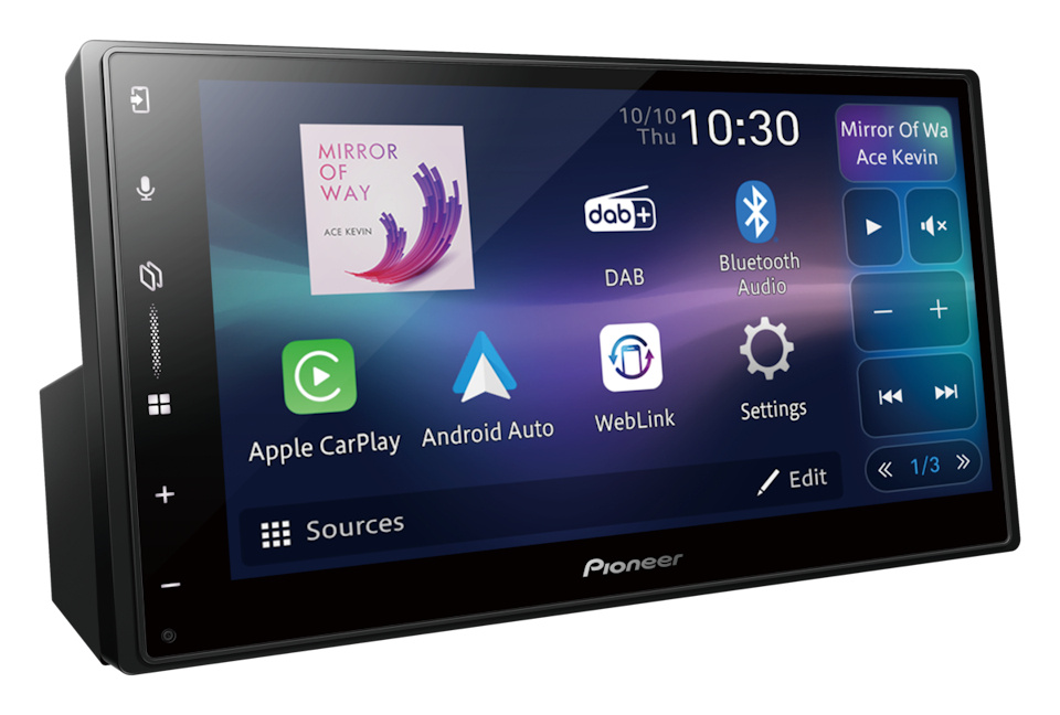 Pioneer SPH-DA77DAB, radio samochodowe z bezprzewodowym CarPlay, Android Auto, DAB+ i Bluetooth