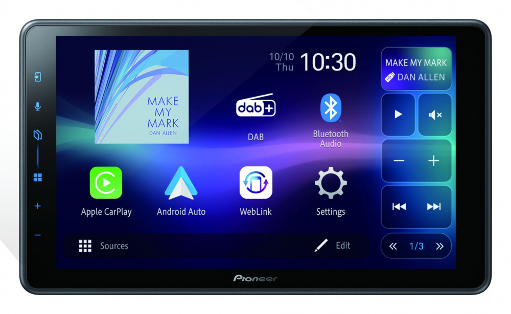 Pioneer SPH-EVO98DAB-UNI 9-calowe radio samochodowe z bezprzewodowym CarPlay/Android Auto