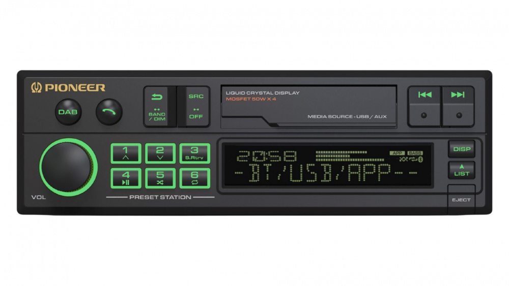 Pioneer SXT-C10PS, radio retro z Bluetooth, DAB, USB/AUX i 3 pary wyjść niskopoziomowych