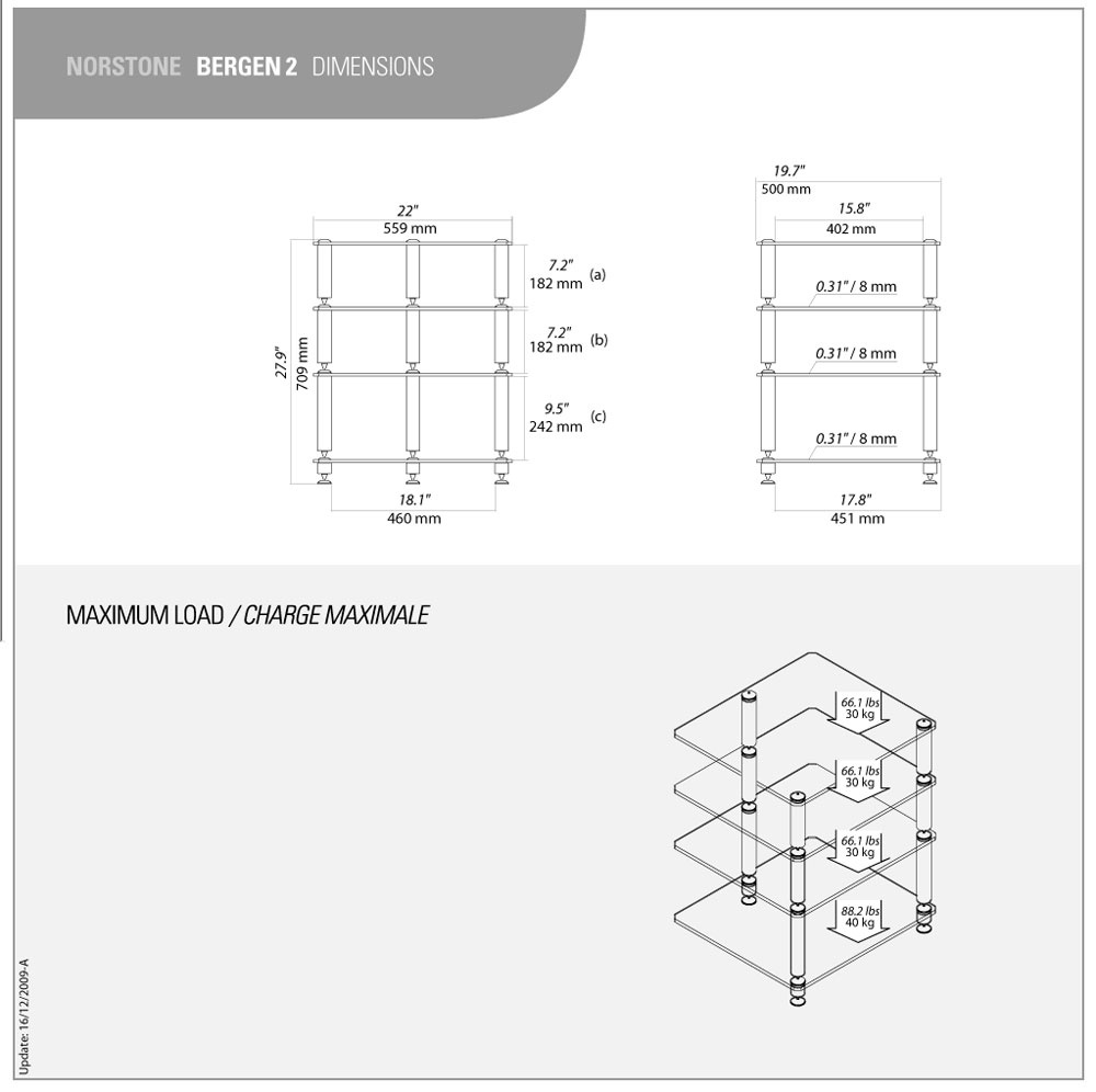 Norstone Bergen 2, stolik Hi-Fi