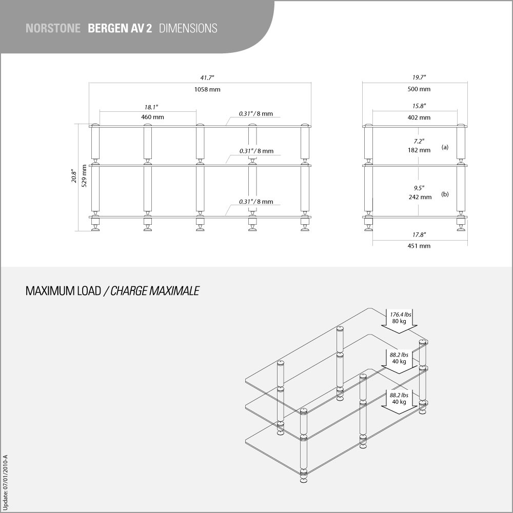 Norstone Bergen AV 2, stolik TV/media