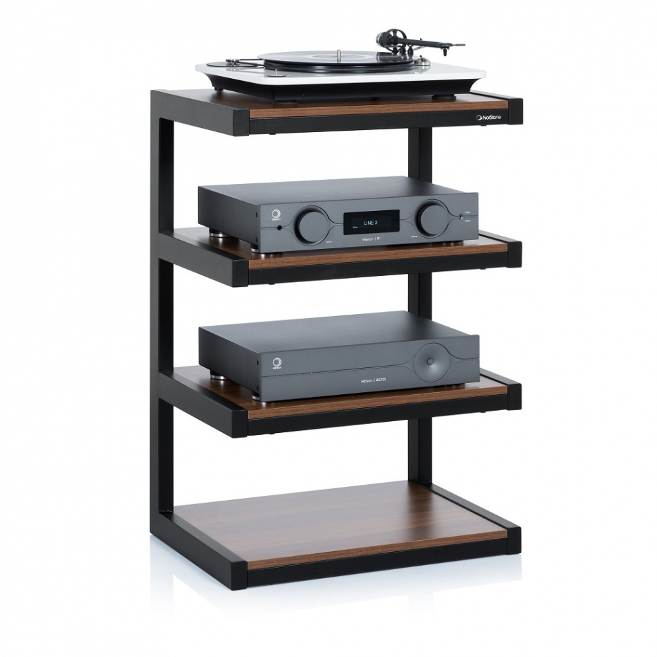 Norstone Esse Hifi, stojak Hi-Fi czarny/orzech