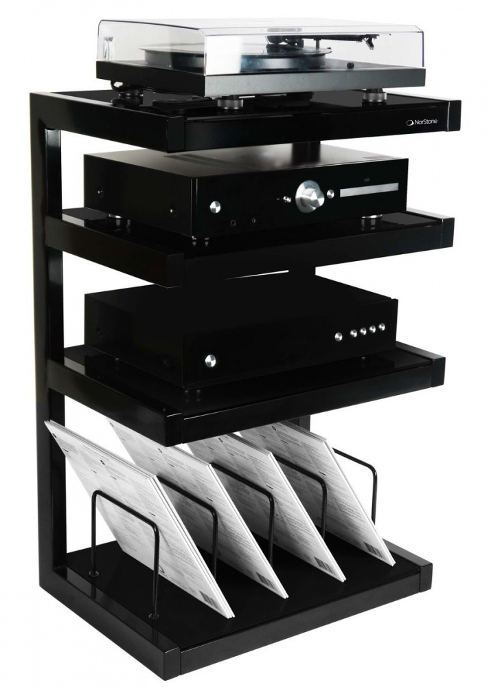 Norstone Esse Hifi Vinyl, czarny stolik stereo