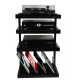 Norstone Esse Hifi Vinyl, czarny stolik stereo Norstone Esse Hifi Vinyl, czarny stolik stereo