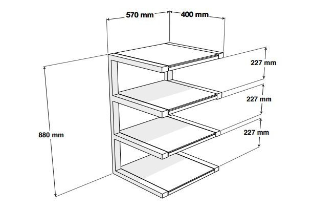 Norstone Esse Hifi, stojak Hi-Fi biały/dąb