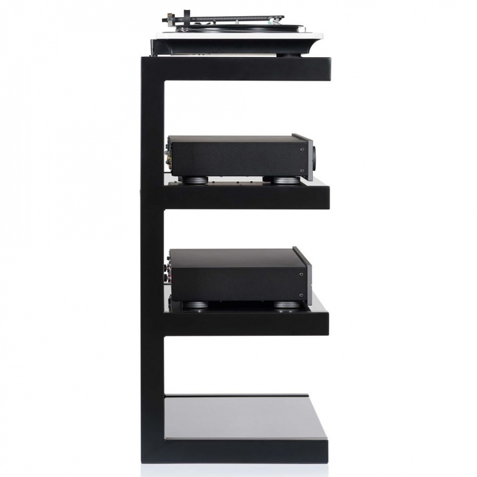 Norstone Esse Hifi, matowa czerń z czarnymi półkami