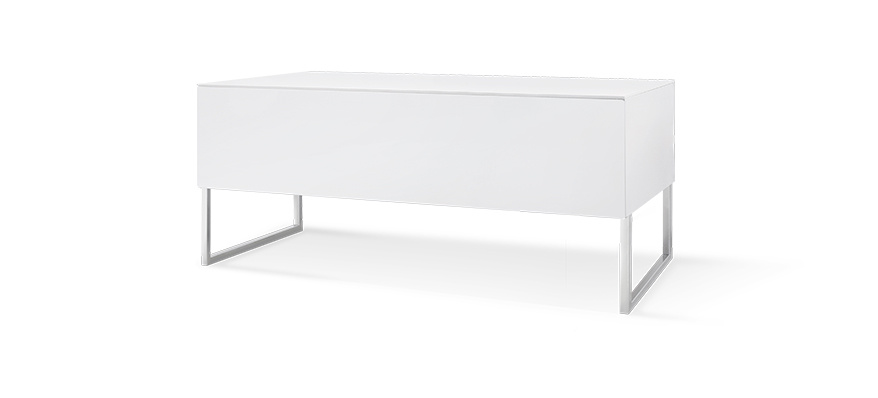 Norstone Khalm 140, stolik TV/media w kolorze pianowej bieli