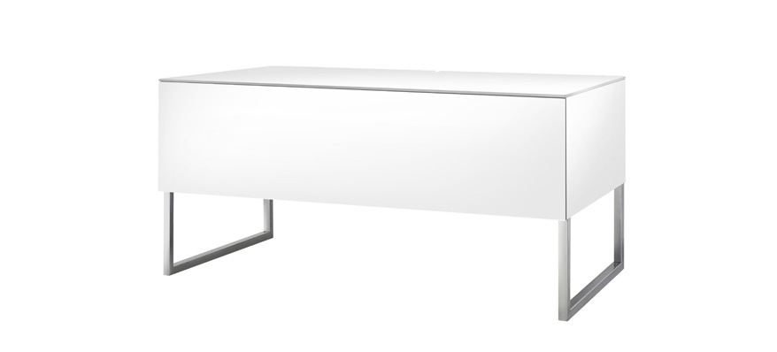 Norstone Khalm, stolik TV/media w kolorze pianowej bieli