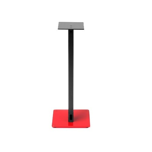 Norstone Esse Stand stojak głośnikowy o wysokości 61 cm, matowa czerń z czerwoną podstawą