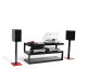 Norstone Esse Stand stojak głośnikowy o wysokości 61 cm, matowa czerń z czerwoną podstawą Norstone Esse Stand stojak głośnikowy o wysokości 61 cm, matowa czerń z czerwoną podstawą