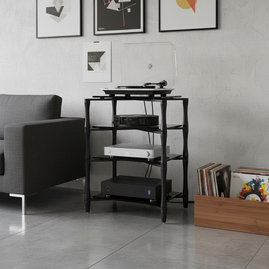 Norstone Slender Hifi elegancki mebel HiFi, Gunmetal Grey
