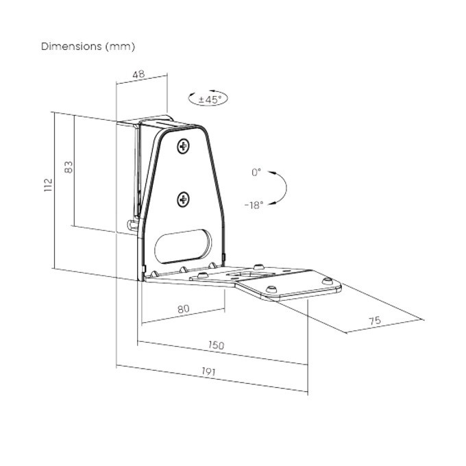 Norstone Sonos Era 300 WM uchylny uchwyt ścienny, czarny