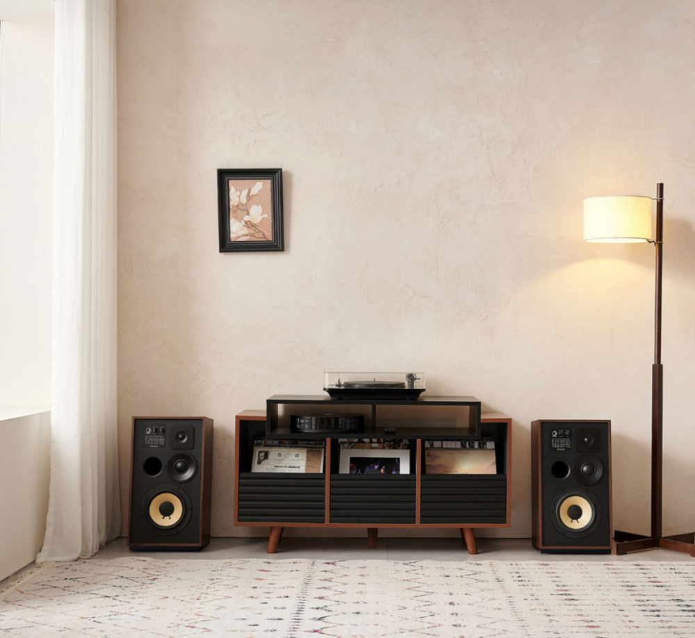 NorStone Oslo Vinyl 1200 szafka RTV czarna/orzech