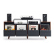 NorStone Oslo Vinyl 1600 mebel medialny czarny/orzech NorStone Oslo Vinyl 1600 mebel medialny czarny/orzech