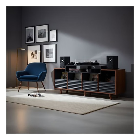 NorStone Oslo Vinyl 1600 mebel medialny czarny/orzech